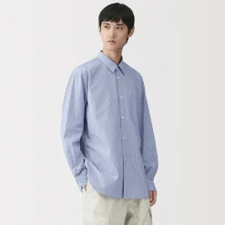 Chemises^Muji Chemise en popeline de coton biologique pour homme