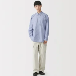 Chemises^Muji Chemise en popeline de coton biologique pour homme