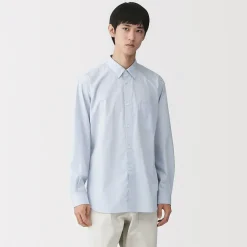 Chemises^Muji Chemise en popeline de coton biologique pour homme