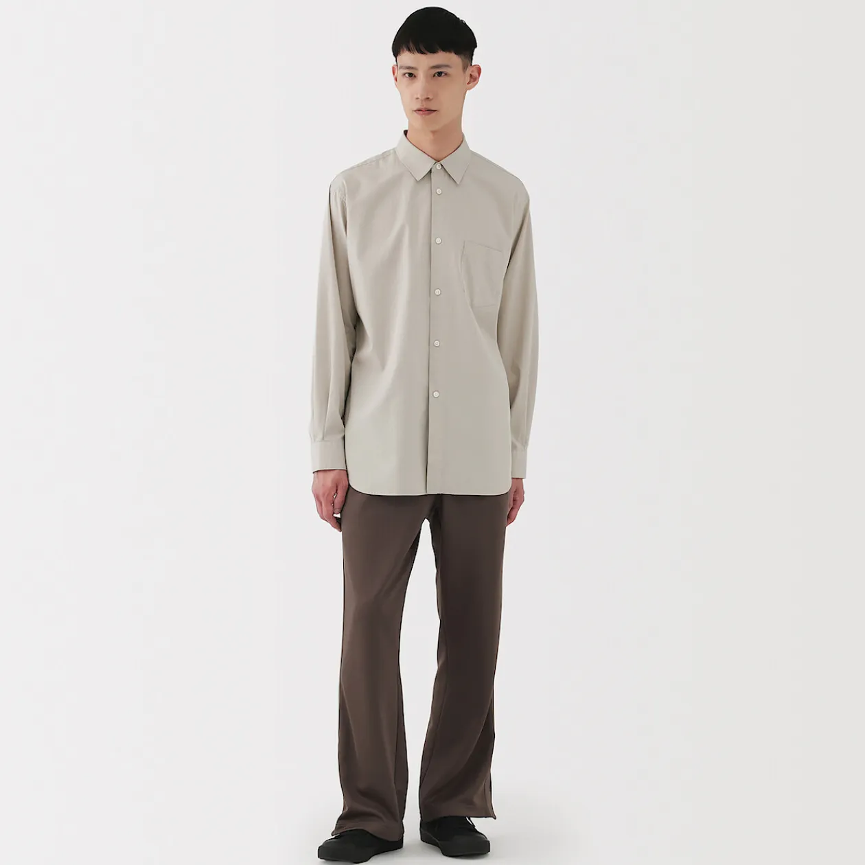 Chemises^Muji Chemise en popeline de coton pour homme