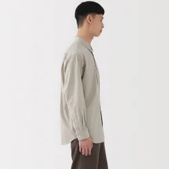 Chemises^Muji Chemise en popeline de coton pour homme