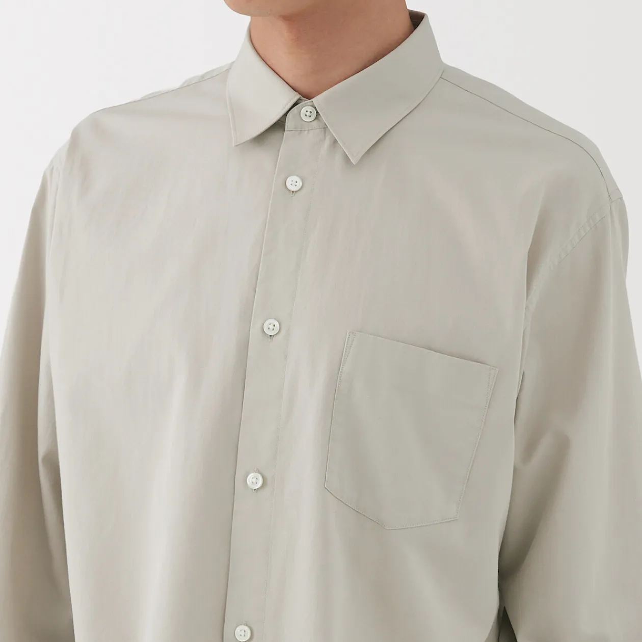 Chemises^Muji Chemise en popeline de coton pour homme