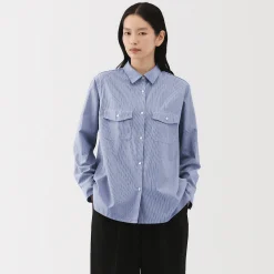 Chemises^Muji Chemise en popeline de coton pour femme