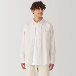 Chemises^Muji Chemise Oxford en coton lavé pour homme…