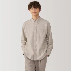 Chemises^Muji Chemise Oxford en coton lavé pour homme…