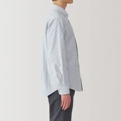 Chemises^Muji Chemise Oxford en coton lavé pour homme