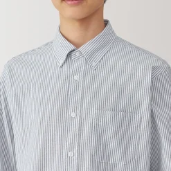 Chemises^Muji Chemise Oxford en coton lavé pour homme