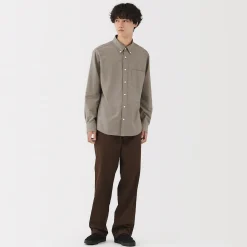 Chemises^Muji Chemise Oxford en coton lavé pour homme