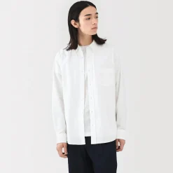 Chemises^Muji Chemise Oxford en coton lavé pour homme