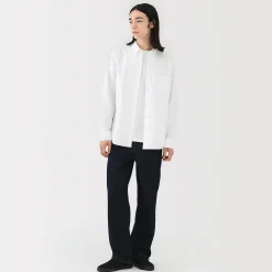 Chemises^Muji Chemise Oxford en coton lavé pour homme