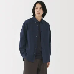 Chemises^Muji Chemise Oxford en coton lavé pour homme