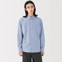 Chemises^Muji Chemise Oxford en coton lavé pour homme