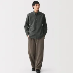 Chemises^Muji Chemise Oxford en coton lavé pour homme