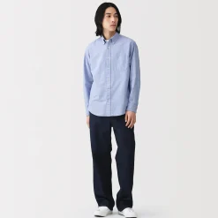 Chemises^Muji Chemise Oxford en coton lavé pour homme