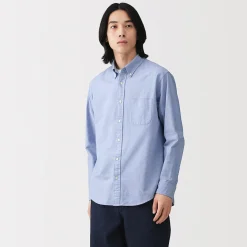 Chemises^Muji Chemise Oxford en coton lavé pour homme
