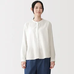 Chemises^Muji Chemisier en double gaze en mélange de kapok pour femme