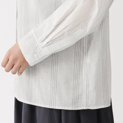 Chemises^Muji Chemisier transparent en coton biologique à haute torsion