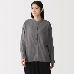 Chemises^Muji Chemisier transparent en coton biologique à haute torsion