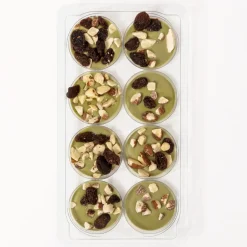 Chocolat Et Bonbons^Muji Chocolats blancs au matcha, aux amandes et aux raisins secs