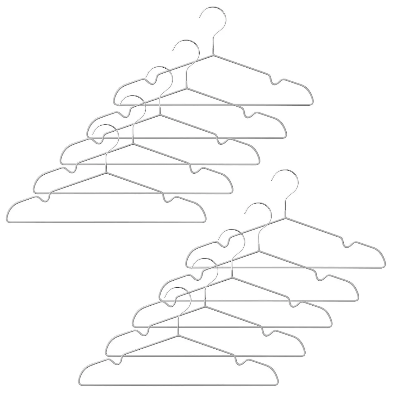 Produits D'Entretien Des Vêtements^Muji Cintres en aluminium - Lot de 10