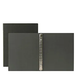 Classeurs^Muji Classeur A5 20 anneaux en kraft Gris