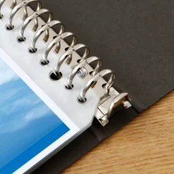 Classeurs^Muji Classeur A4 30 anneaux en kraft Gris charbon