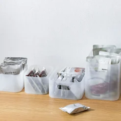 Petits Rangements En Polypropylène^Muji Corbeille en PP à poignées L15X P22X H16.9cm