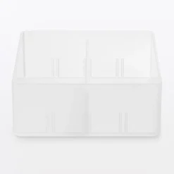 Boîtes Et Rangement De Bureau^Muji Corbeille PP avec séparateur 1 ‐ 10x10x4cm