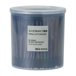 Bain Et Douche|Outils De Maquillage Et Coton^Muji Cotons‐tiges noirs ‐ Boîte de 200