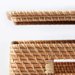 Rangements En Rotin^Muji Couvercle pour panier en rotin L35X P36X H3cm