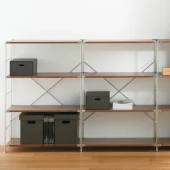 Étagères En Pin Et En Acier^Muji Croisillon additionnel en acier inoxydable ‐ long