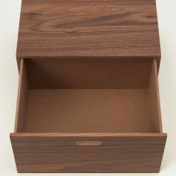 Étagères Modulables En Bois^Muji Demi Bloc‐tiroir en noyer ‐ 1 tiroir (Dont Eco‐part. 0,82 €)
