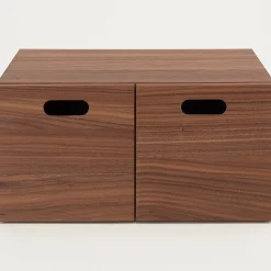 Étagères Modulables En Bois^Muji Demi Bloc‐tiroir en noyer ‐ 2 tiroirs (Dont Eco‐part. 0,82 €)