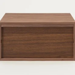 Étagères Modulables En Bois^Muji Demi Bloc‐tiroir en noyer ‐ 2 tiroirs horizontaux (Dont Eco‐part. 0,82 €)