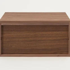 Étagères Modulables En Bois^Muji Demi Bloc‐tiroir en noyer ‐ 2 tiroirs horizontaux (Dont Eco‐part. 0,82 €)