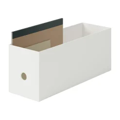 Petits Rangements En Polypropylène|Boîtes Et Rangement De Bureau^Muji Demi boîte archive grise en PP L10X P32X H12cm
