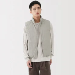 Vestes Et Manteaux^Muji Doudoune légère pliable en nylon recyclé sans manche à col montant pour homme