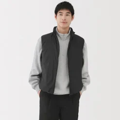 Vestes Et Manteaux^Muji Doudoune légère pliable en nylon recyclé sans manche à col montant pour homme