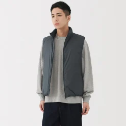 Vestes Et Manteaux^Muji Doudoune légère pliable en nylon recyclé sans manche à col montant pour homme