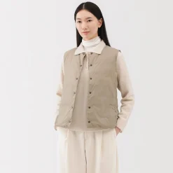 Vestes Et Manteaux^Muji Doudoune légère pliable en nylon recyclé sans manche sans col pour femme