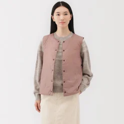 Vestes Et Manteaux^Muji Doudoune légère pliable en nylon recyclé sans manche sans col pour femme