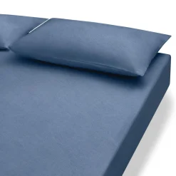 Draps De Lit^Muji Drap housse en coton délavé ‐ 140 x 200 x 18‐28 cm