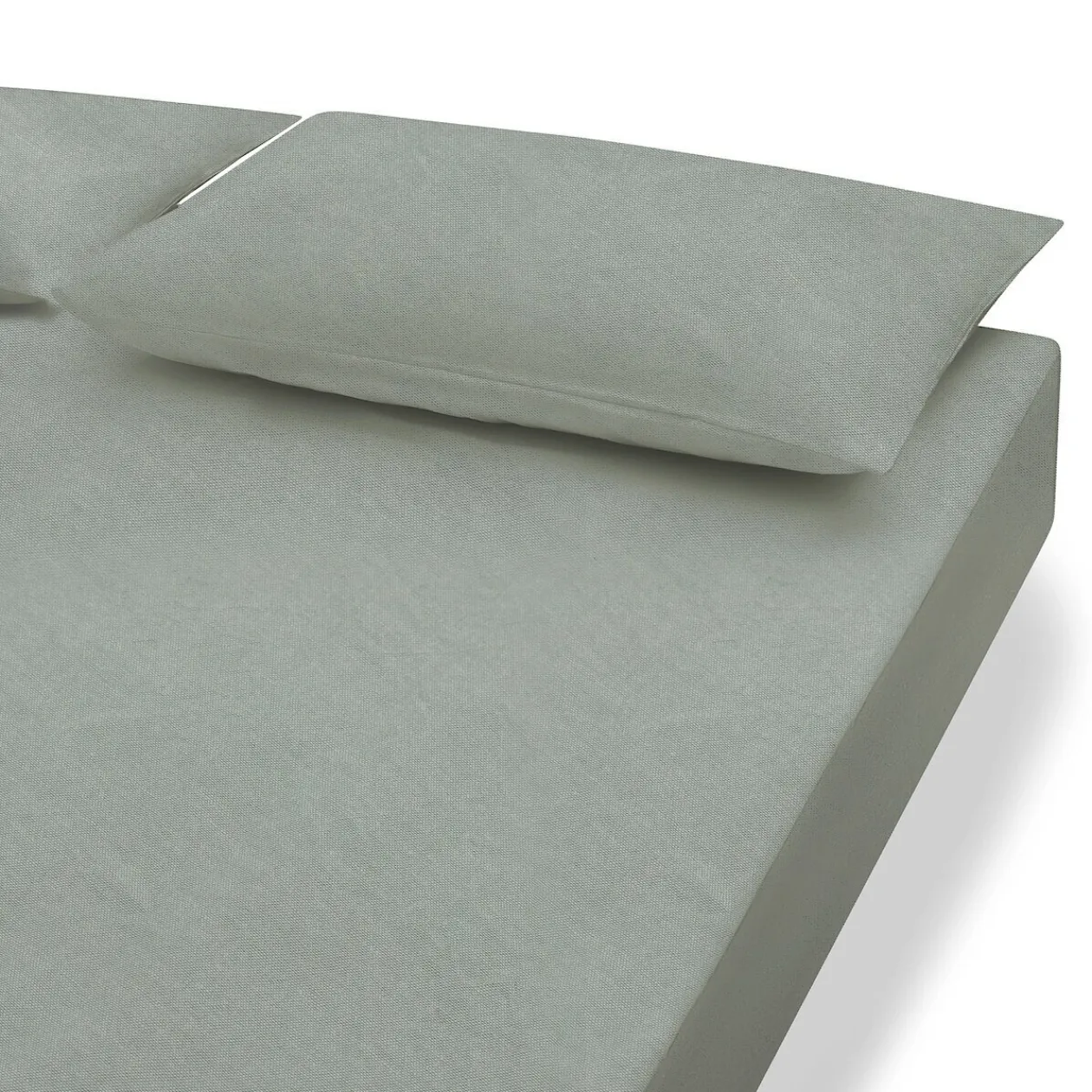 Draps De Lit^Muji Drap housse en coton délavé ‐ 160 x 200 x 18‐28 cm