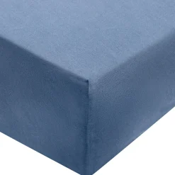 Draps De Lit^Muji Drap housse en coton délavé ‐ 180 x 200 x 18‐28 cm