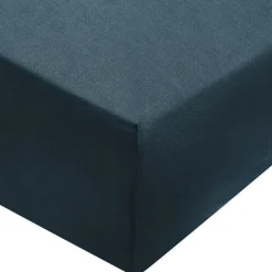 Draps De Lit^Muji Drap housse en coton délavé ‐ 180 x 200 x 18‐28 cm