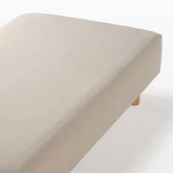 Draps De Lit^Muji Drap housse en jersey de coton ‐ 160 x 200 x 18‐28 cm