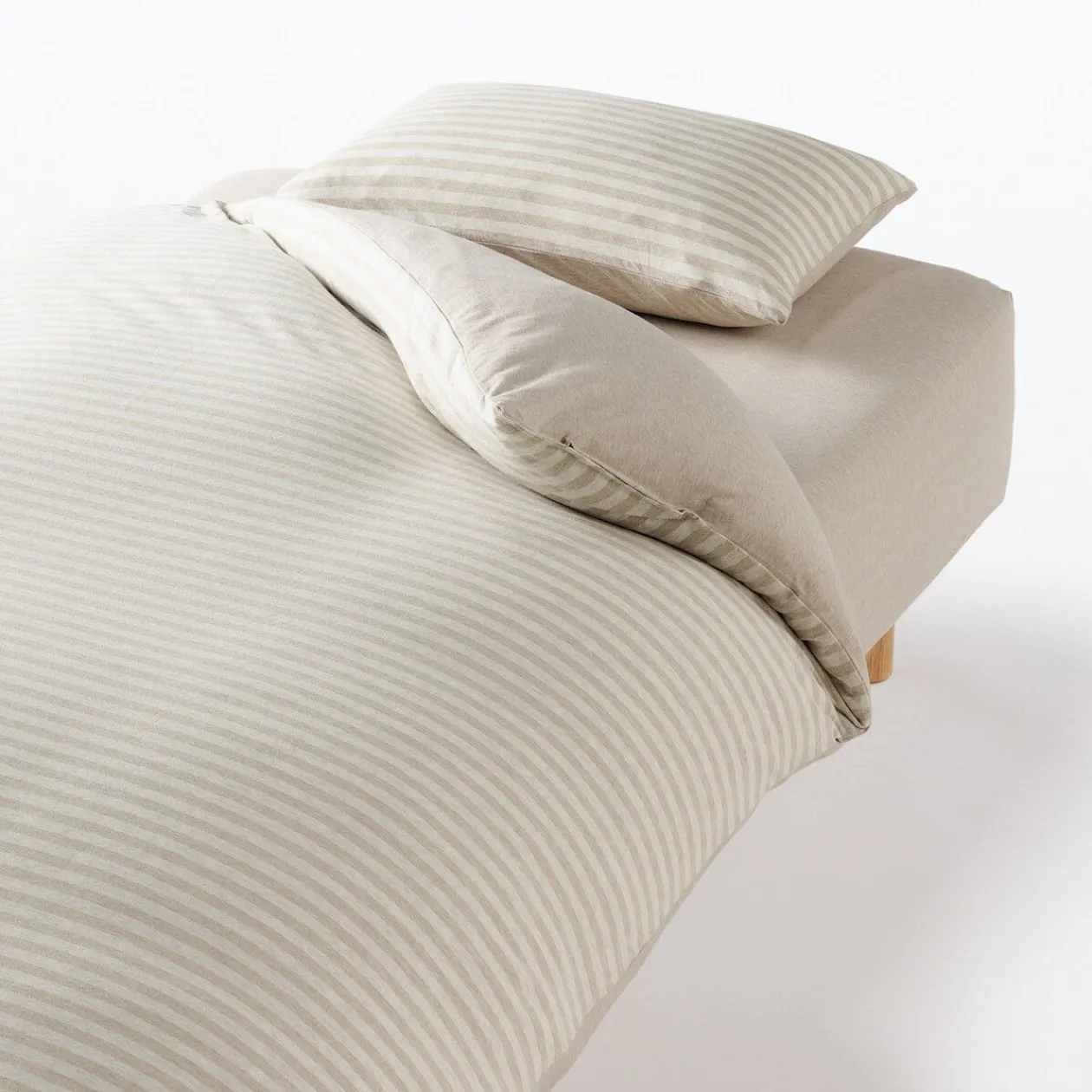 Draps De Lit^Muji Drap housse en jersey de coton ‐ 160 x 200 x 18‐28 cm