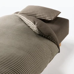 Draps De Lit^Muji Drap housse en jersey de coton ‐ 100 x 200 x 18‐28 cm