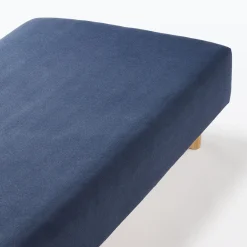 Draps De Lit^Muji Drap housse en jersey de coton ‐ 100 x 200 x 18‐28 cm