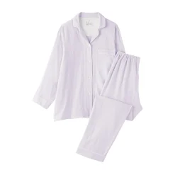 Pyjamas Et Vêtements D'Intérieur^Muji Ensemble pyjama à manches longues en gaze double pour femme